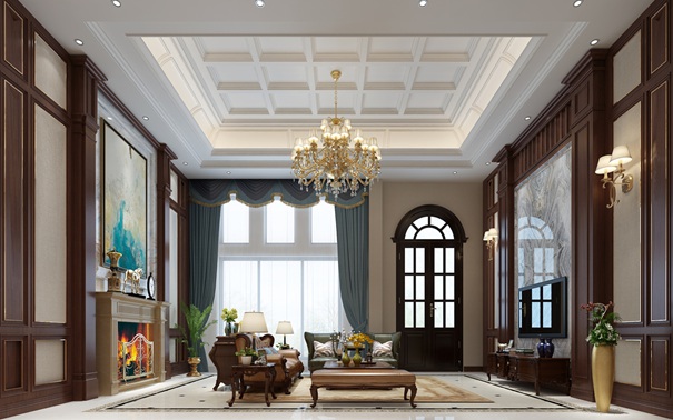 无锡紫苹果装饰 客厅装修设计