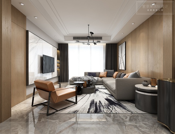 无锡紫苹果装饰 别墅装修吊顶