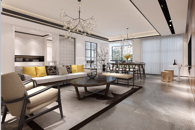 现代中式装修案例，开放而又内敛！