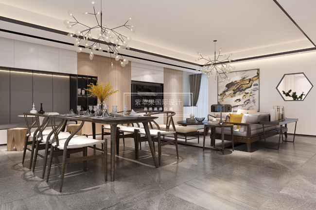 现代中式装修案例，开放而又内敛！